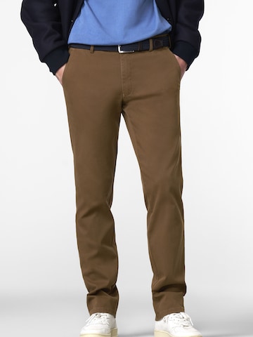 Regular Pantalon chino 'Bonn' MEYER en marron : devant