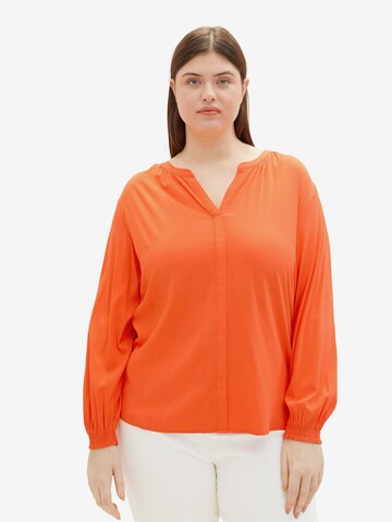 Tom Tailor Women + Blouse in Rood: voorkant