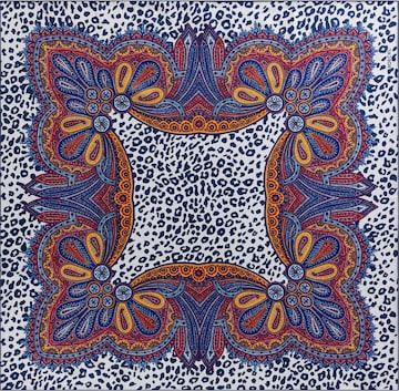Foulard 'WILD FRAME FRAME' di Roeckl in colori misti: frontale