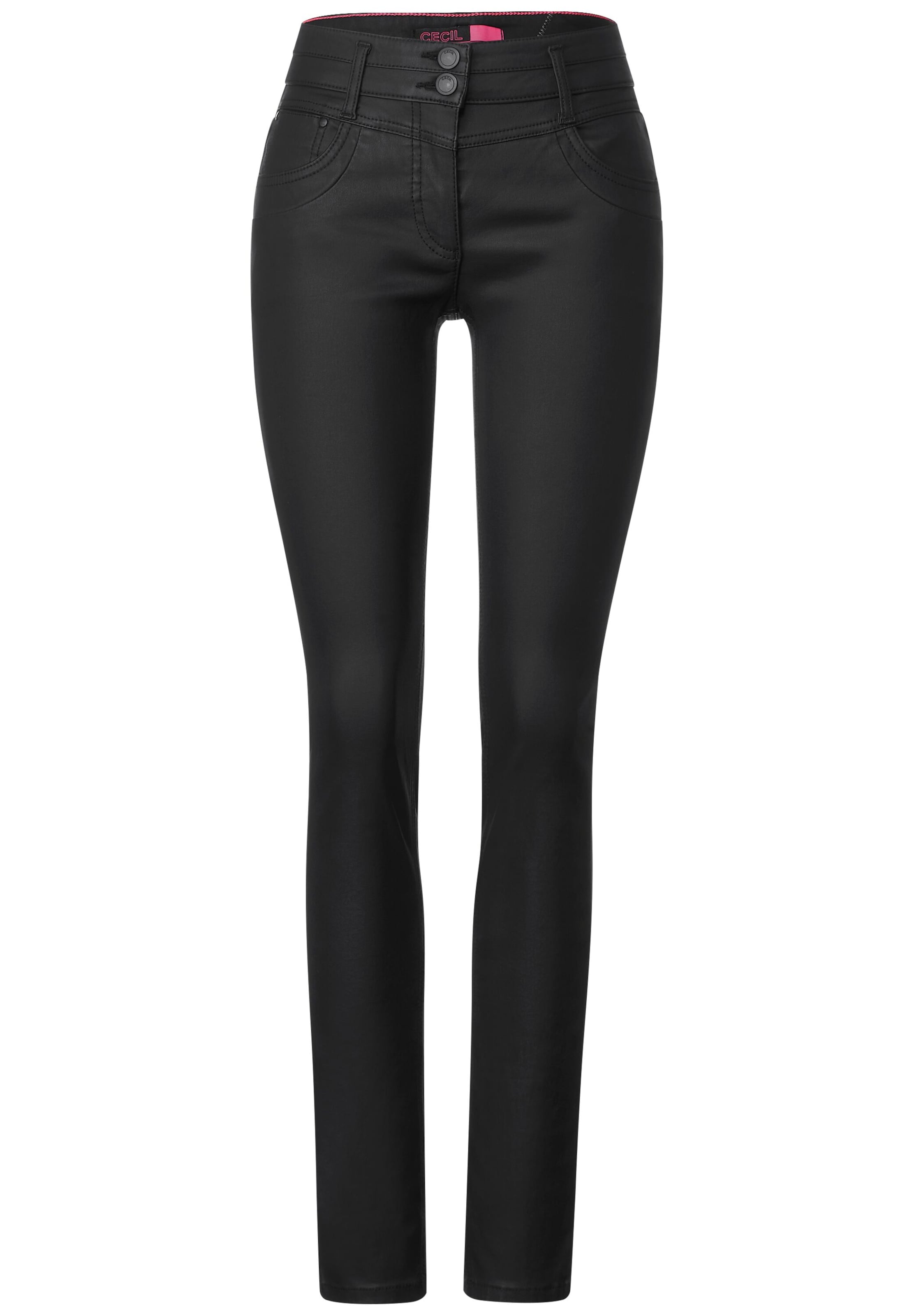 CECIL Slimfit Jeans in Zwart: voorkant