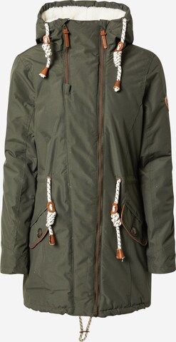 Manteau d’hiver 'Daisy' BRAVE SOUL en vert : devant