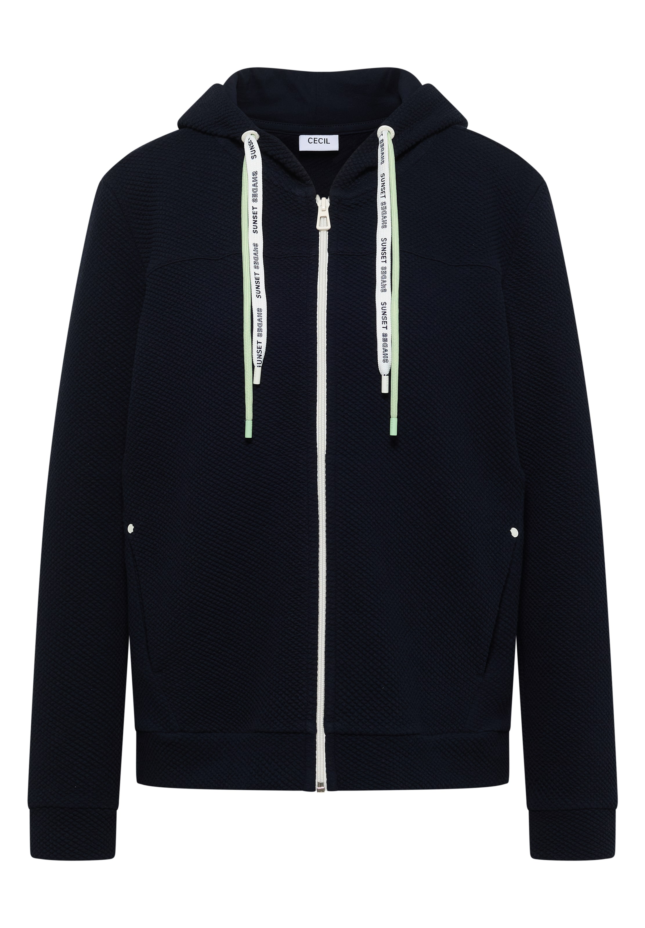 CECIL Zip-Up Hoodie in XXXL in Dark blue, Item view