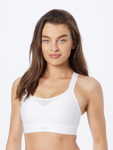 UNDER ARMOUR Bustier Sport bh 'Infinity' in Wit: voorkant