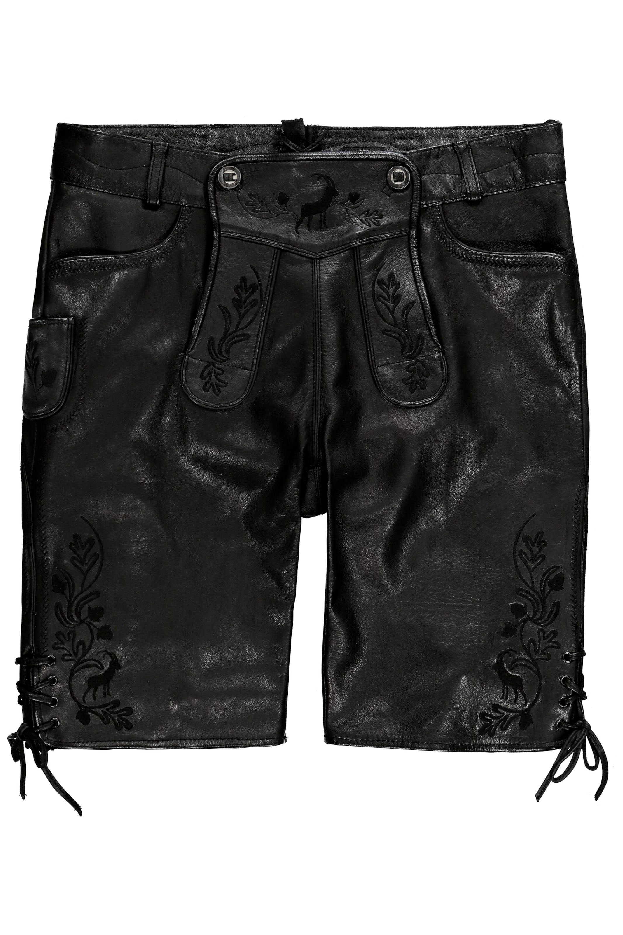 JP1880 Regular Klederdracht broek in Zwart: voorkant