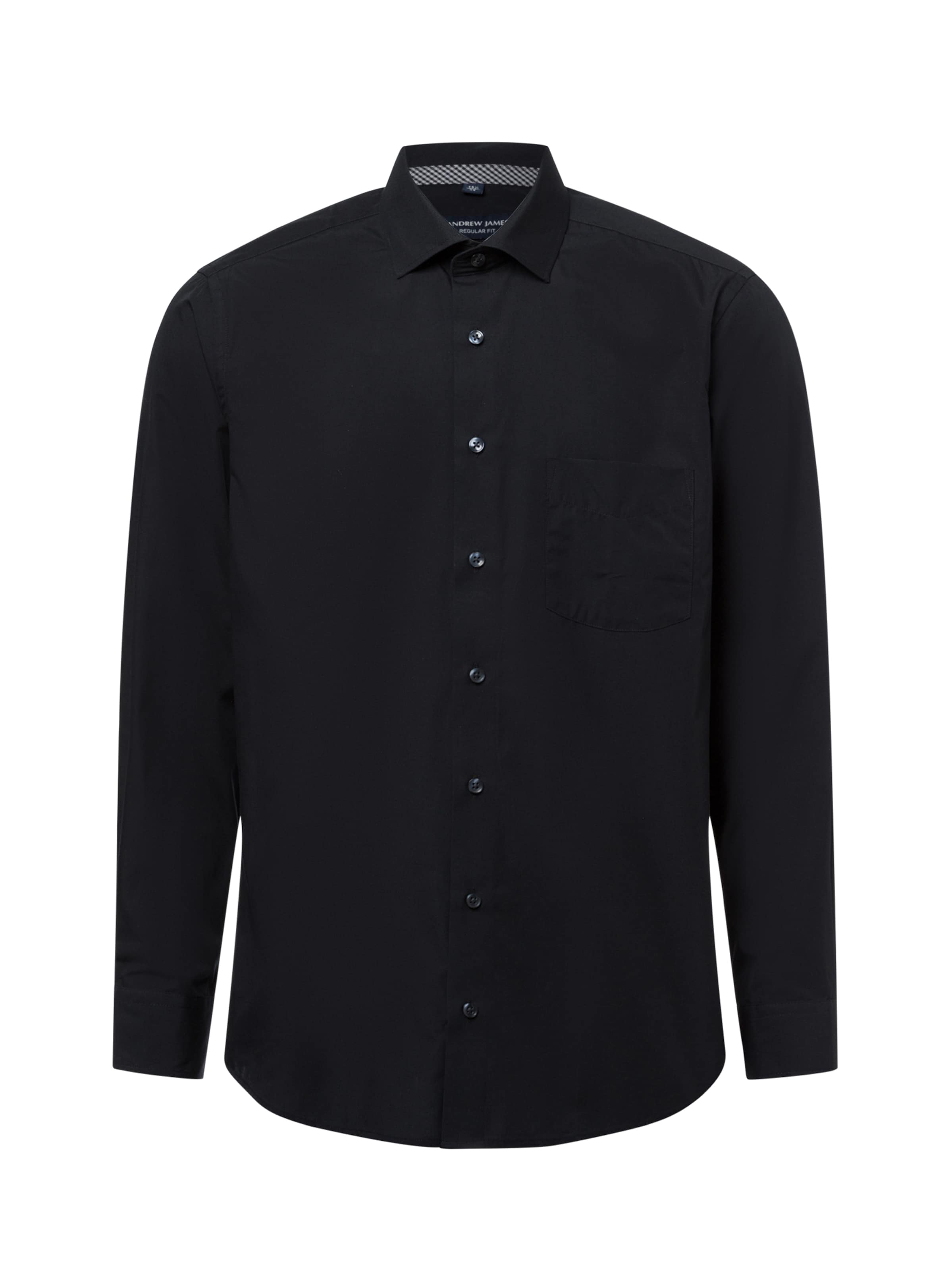 Andrew James Hemd in Schwarz: Vorderseite