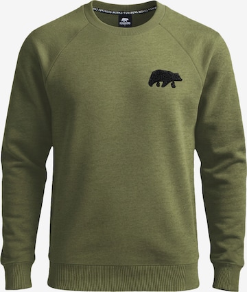 FORSBERG Sweatshirt 'mit Frottee Logo' in Green: front