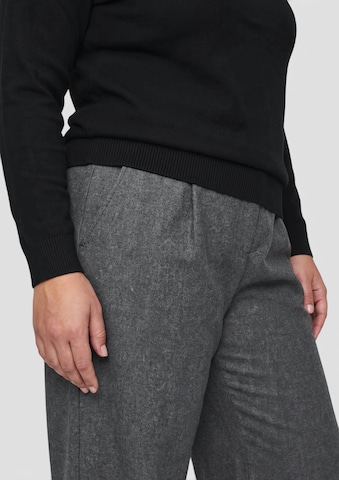 Wide Leg Pantalon à pince QS en gris