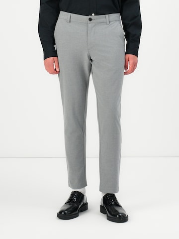 JACK & JONESregular Chino hlače 'JPSTOLLIE CONNOR' - siva boja: prednji dio