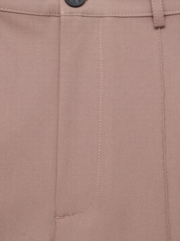 Wide leg Pantaloni cu dungă de la Pull&Bear pe roz