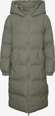 VERO MODA Talvemantel 'Noe', värv roheline: eest vaates