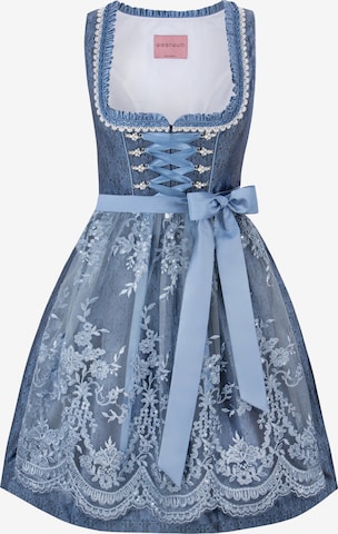 STOCKERPOINT Dirndl 'Bianca' in Blau: Vorderseite
