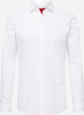 HUGO Red - Slim Fit Camisa clássica 'Erondo' em branco: frente