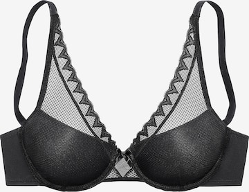 s.Oliver - Push-up Sujetador en negro: frente