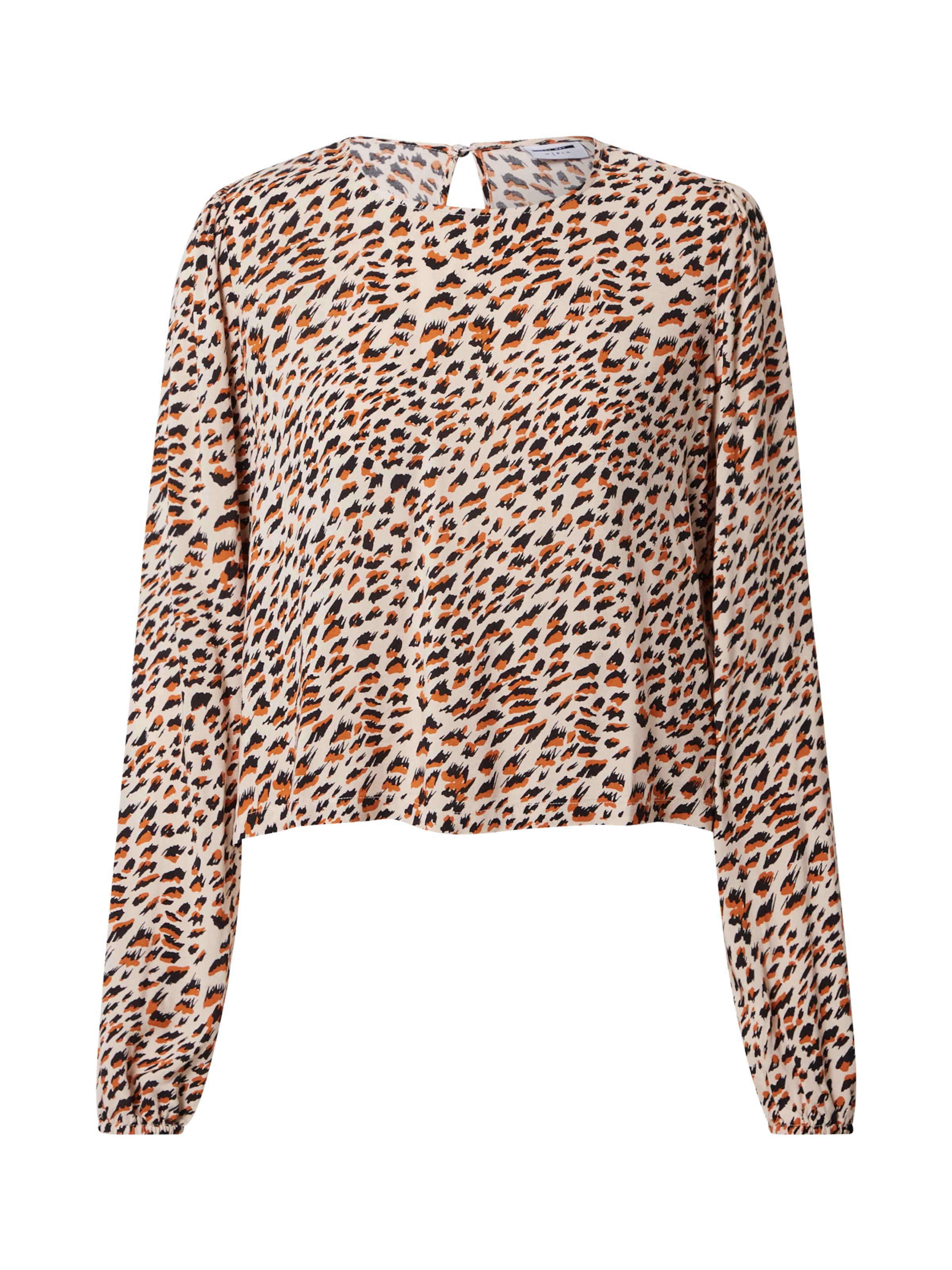 Noisy may Blouse 'FIONA' in de kleur Beige / Bruin / Zwart, Productweergave