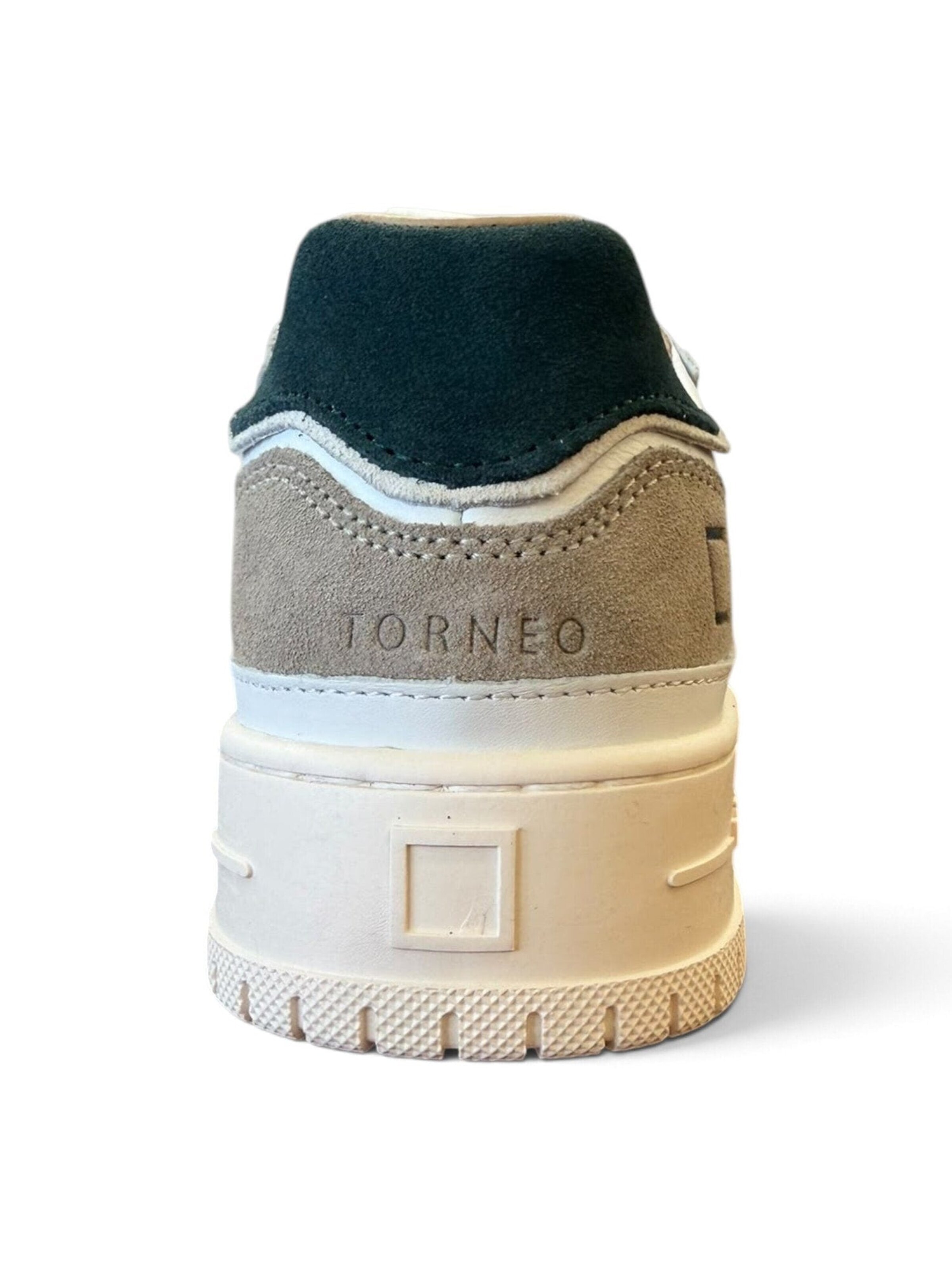 Sneaker bassa 'TORNEO PURE CALF WHITE-GREEN' di D.A.T.E in bianco