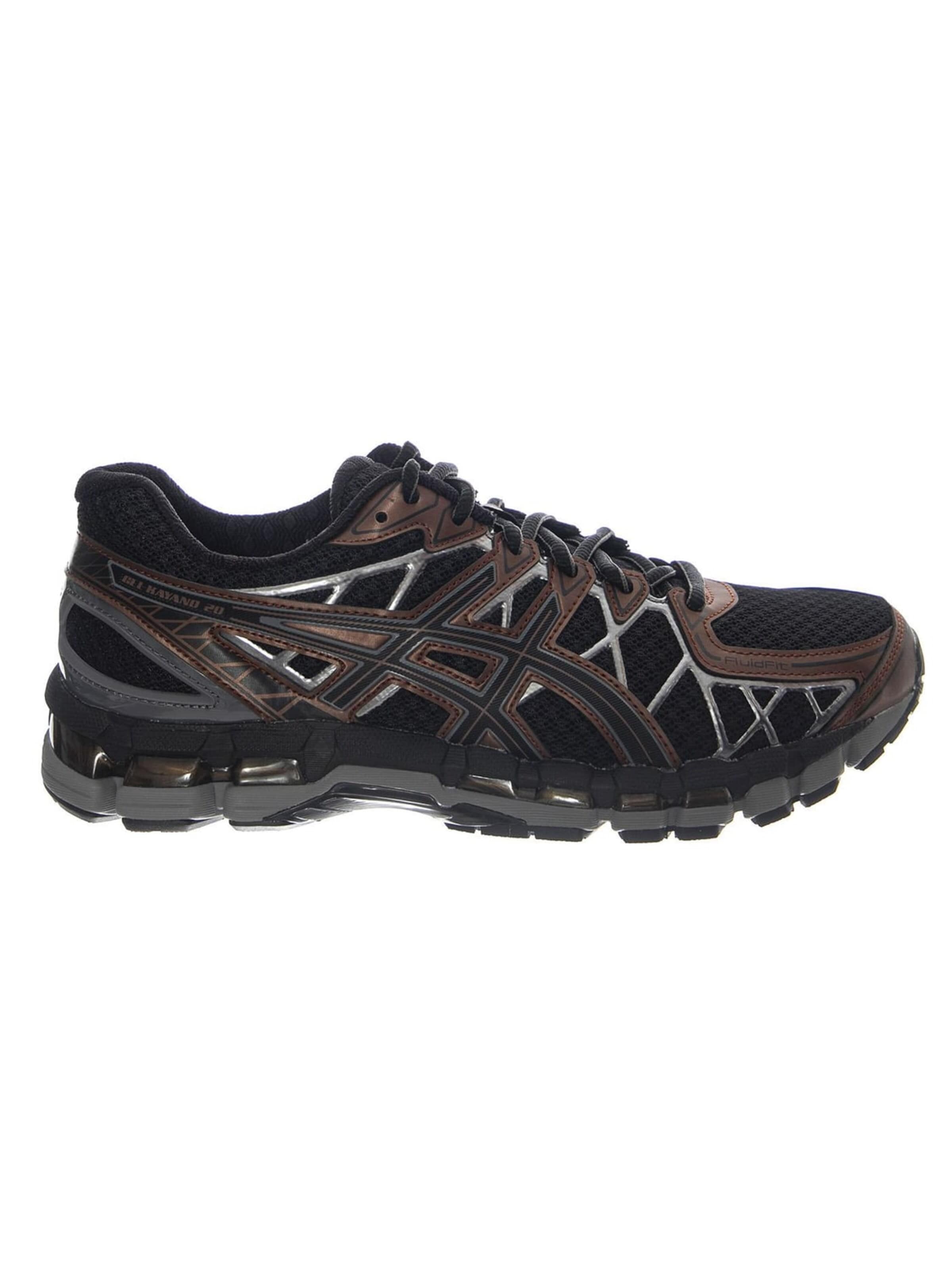 ASICS Athletic lace-up shoe 'Gel-Kayano 20 Black/Reddish Brown -- Men's Black Shoes' in Black: front