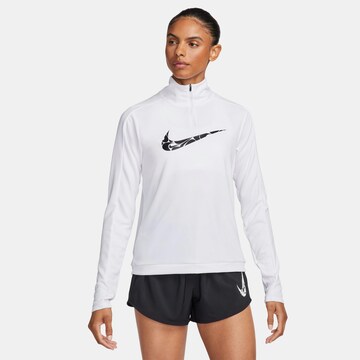 NIKE Performance Shirt 'SWSH HBR DF' in White: front