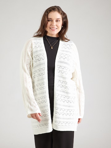 Z-One Strickjacke in Weiß: Vorderseite