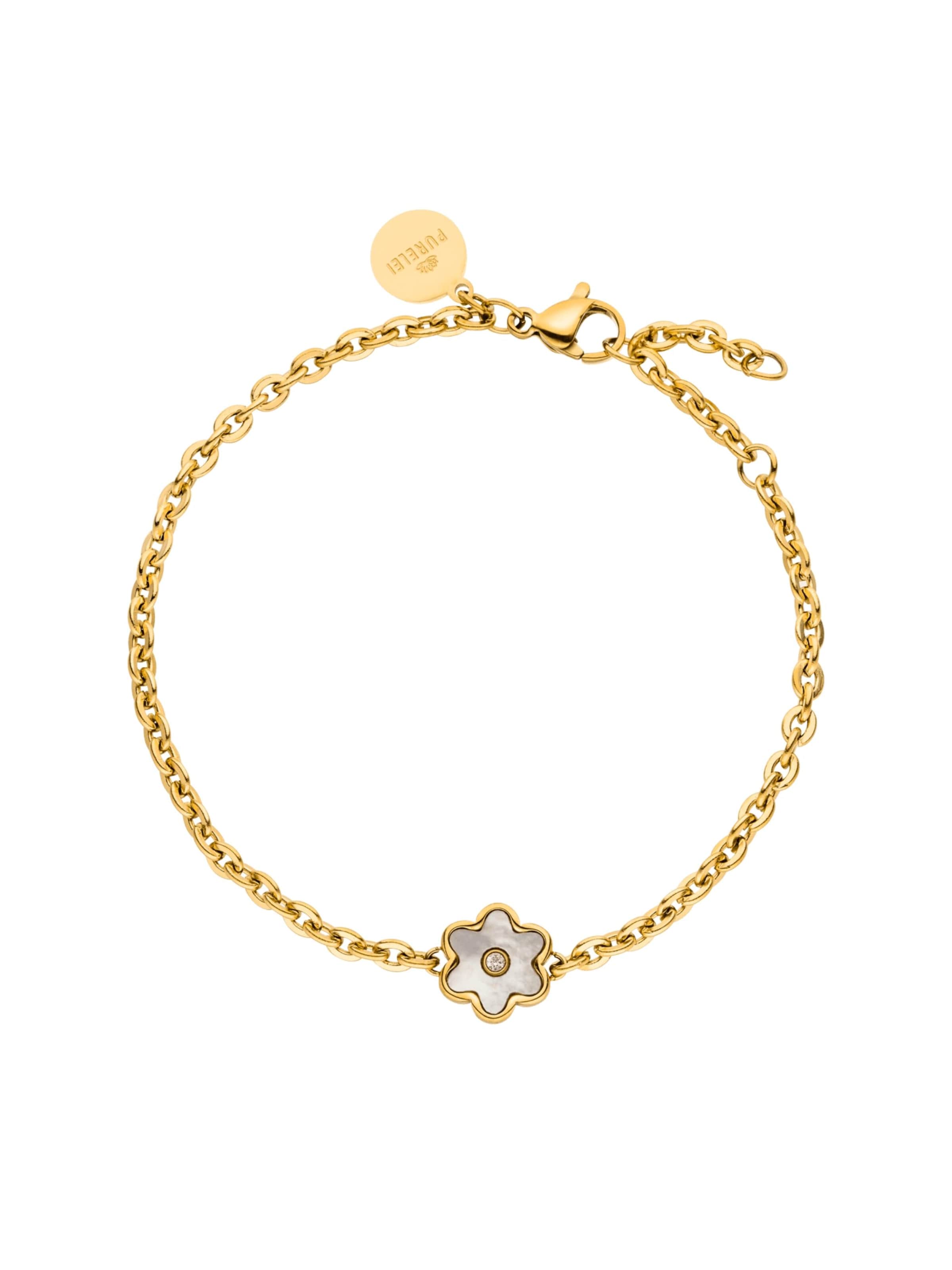 PURELEI Armband 'Flourish' in Goud: voorkant