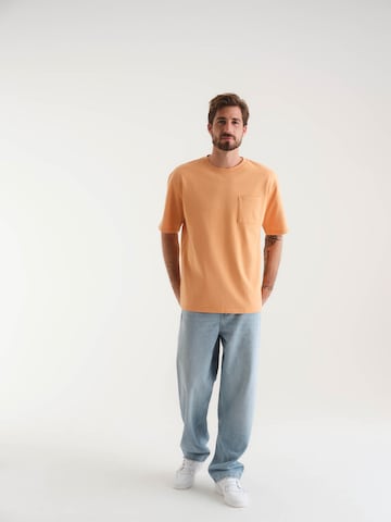 ABOUT YOU x Kevin Trapp قميص 'Lorenz' بلون برتقالي: الأمام