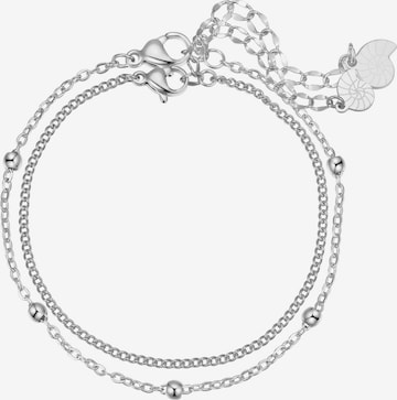 Hey Happiness - Pulsera 'Fine Duo' en plata: frente
