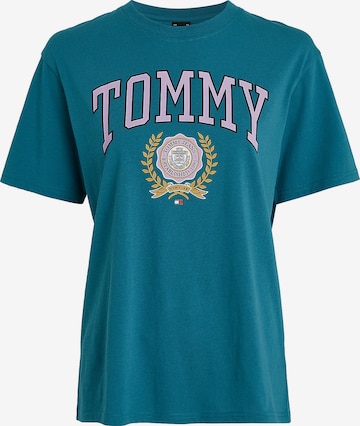 Tommy Jeans Shirt 'Varsity Sport 3' in Blauw: voorkant