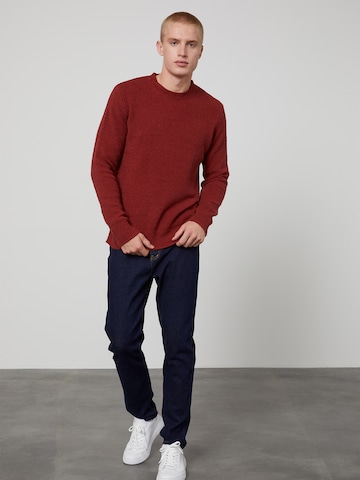 DAN FOX APPAREL Regular fit Sweater 'Laurenz' in Brown