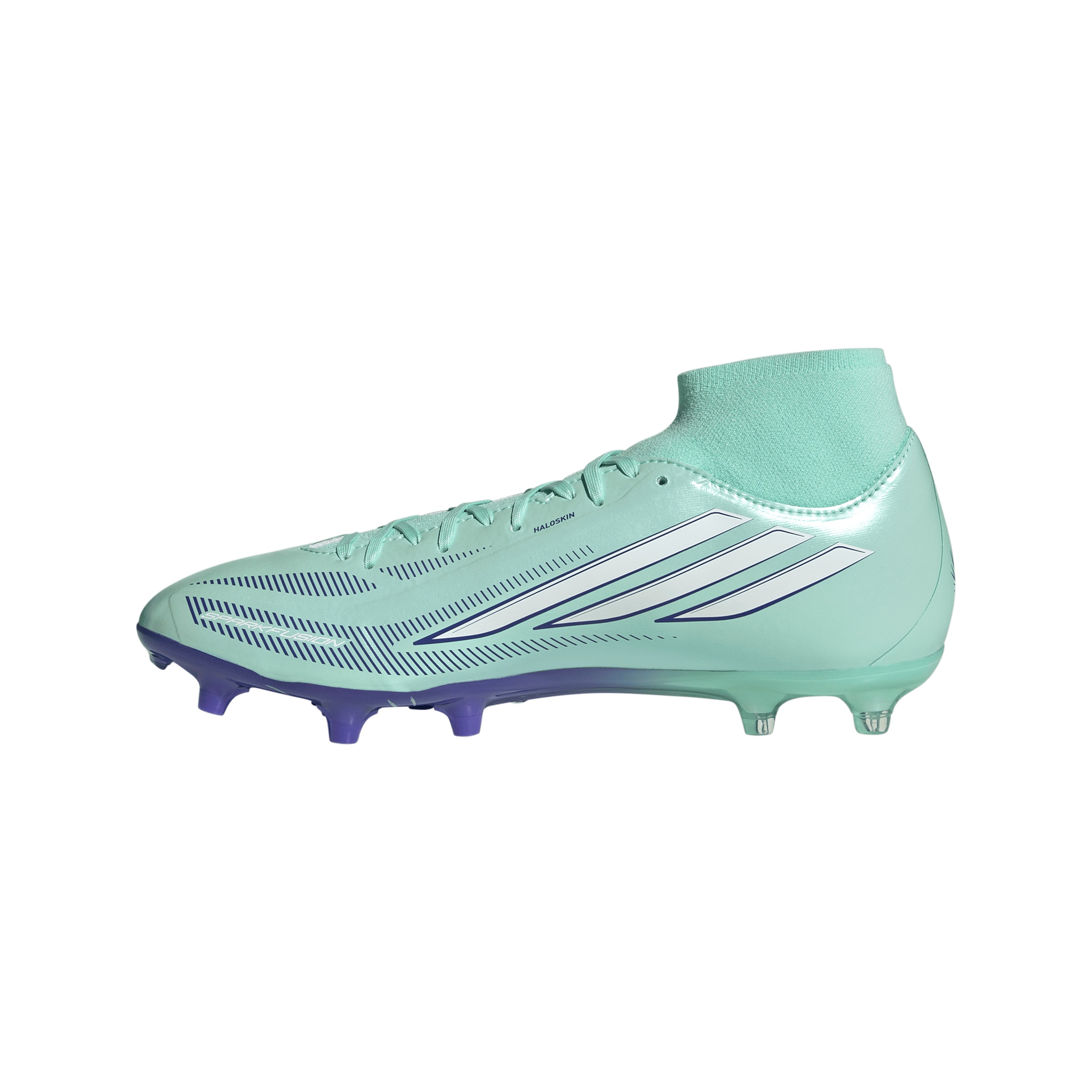 ADIDAS PERFORMANCE Chaussure de foot 'F50 SPARKFUSION LEAGUE' en 39-39,5 en turquoise / aubergine / blanc, Vue avec produit