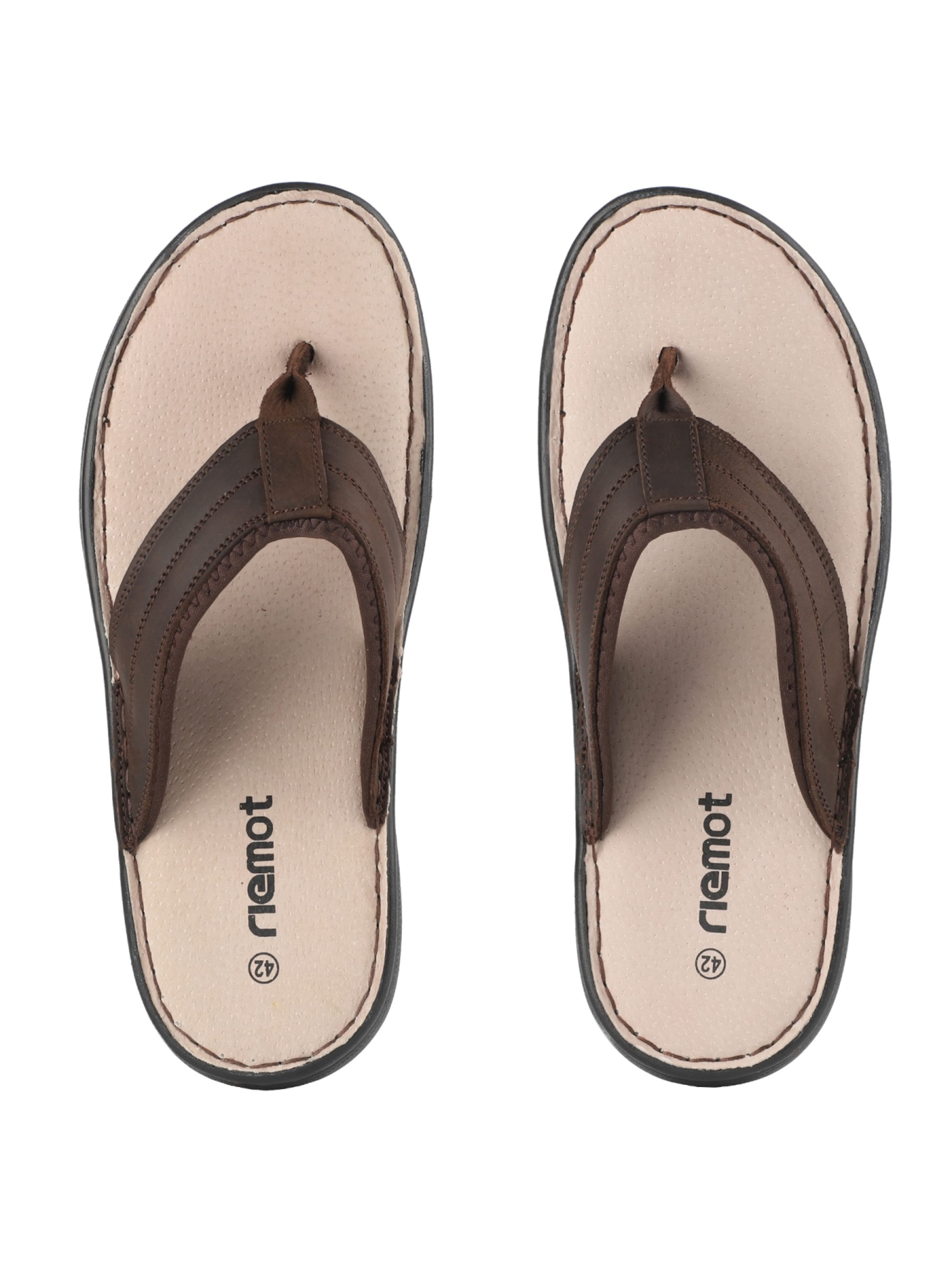 riemot T-Bar Sandals in Brown
