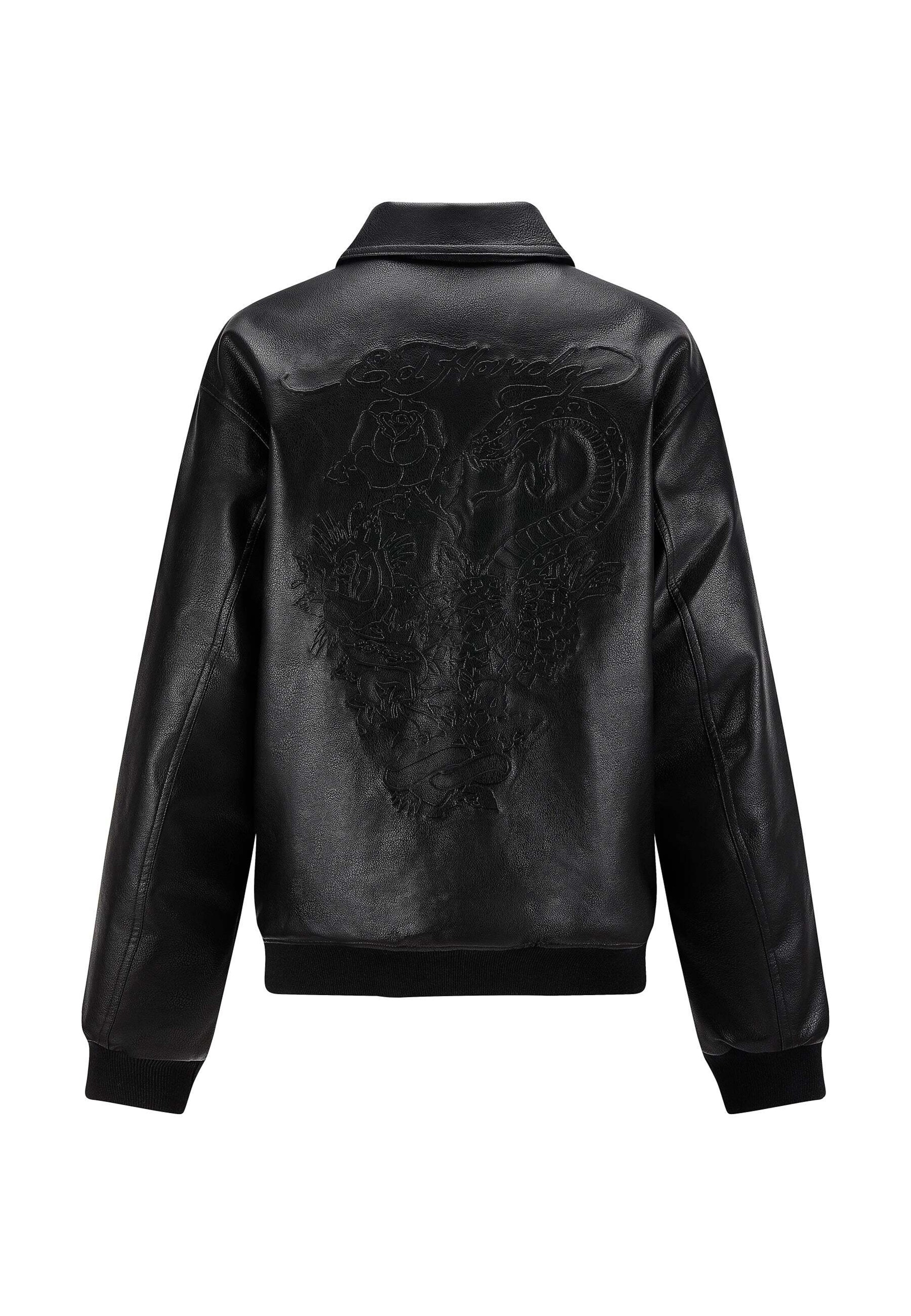 Ed Hardy Välikausitakki 'Kobra' värissä musta