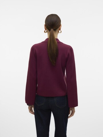 VERO MODA Gebreid vest 'HANNA' in Rood