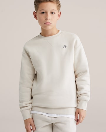 WE Fashion Свитшот в Бежевый: спереди