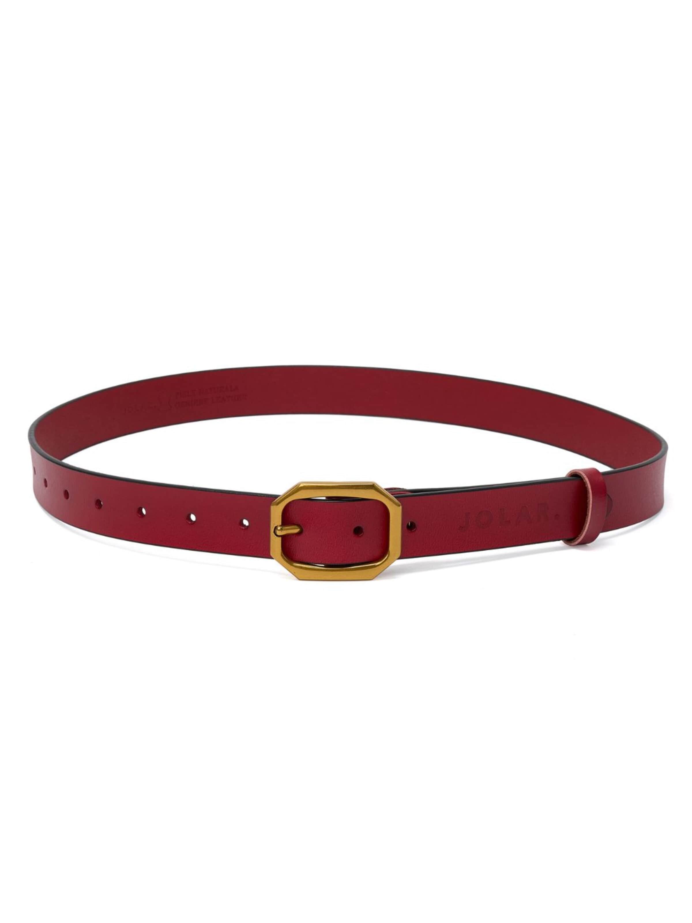 jolar Belt 'ELEGENT GOLD' in Red