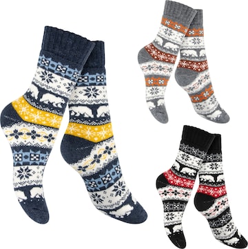 footstar Socken 'Hygge' in Blau: Vorderseite