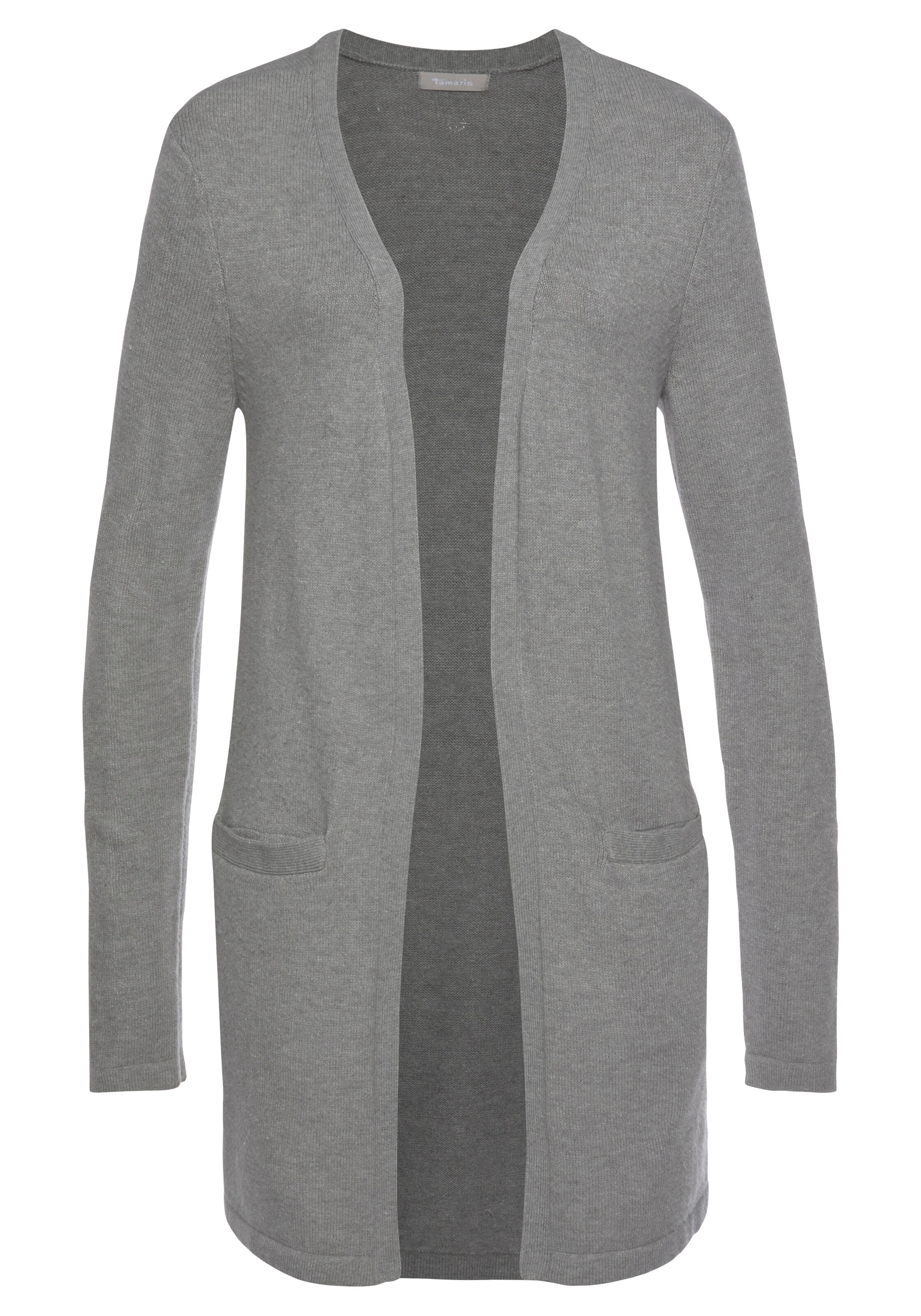 Tamaris Strickjacke in Grau: Vorderseite