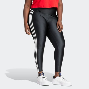 ADIDAS ORIGINALS Skinny Sportbroek in Zwart: voorkant