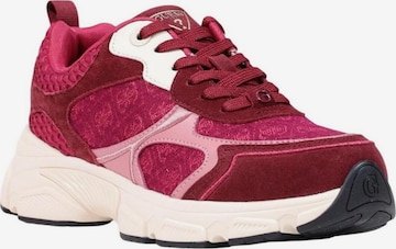 GUESS Platform trainers in Purple: front