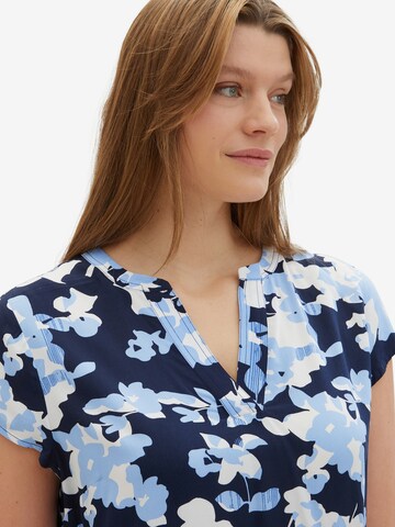 Tom Tailor Women + Bluse in Blau