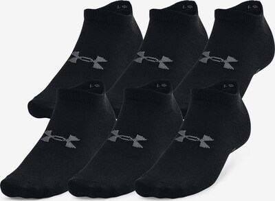 UNDER ARMOUR Sports socks 'Essential' in Light grey / Black, Item view