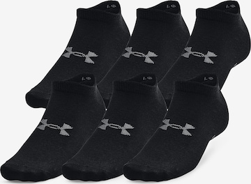 Chaussettes de sport 'Essential' UNDER ARMOUR en noir : devant