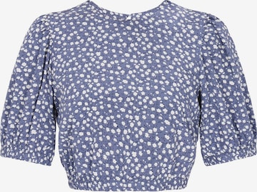 ECY - Blusa em azul: frente