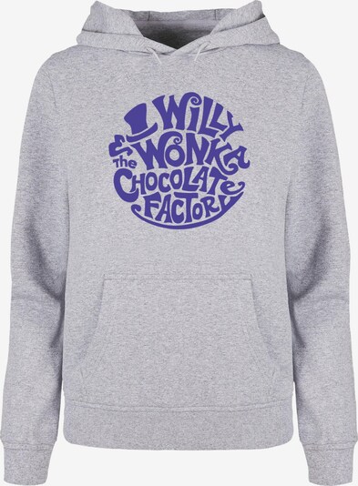 ABSOLUTE CULT Sweatshirt 'Willy Wonka And The Chocolate Factory' in graumeliert / dunkellila, Produktansicht