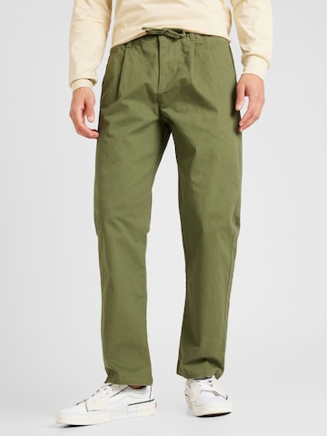 Regular Pantalon à pince 'JAN' anerkjendt en vert : devant