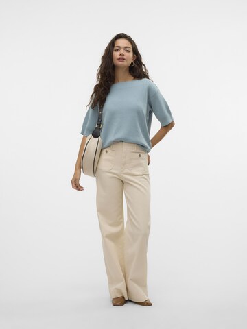 VERO MODA Wide Leg Jeans i beige