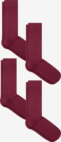 Albero Natur Socks 'Classic' in Red: front