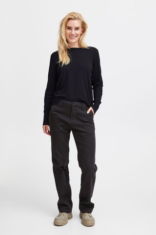 PULZ Jeans Regular Pants 'Rosita' in Black