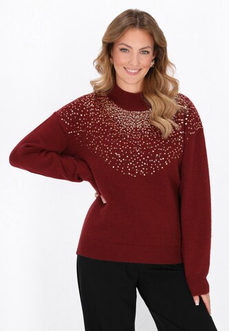Pull-over faina en rouge : devant