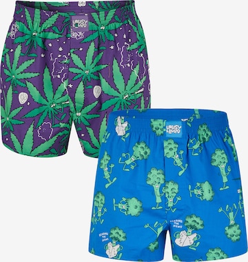Boxers 'Weedy & Broccoli' Lousy Livin en violet : devant