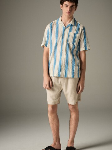 Next Regular fit Button Up Shirt in Blue