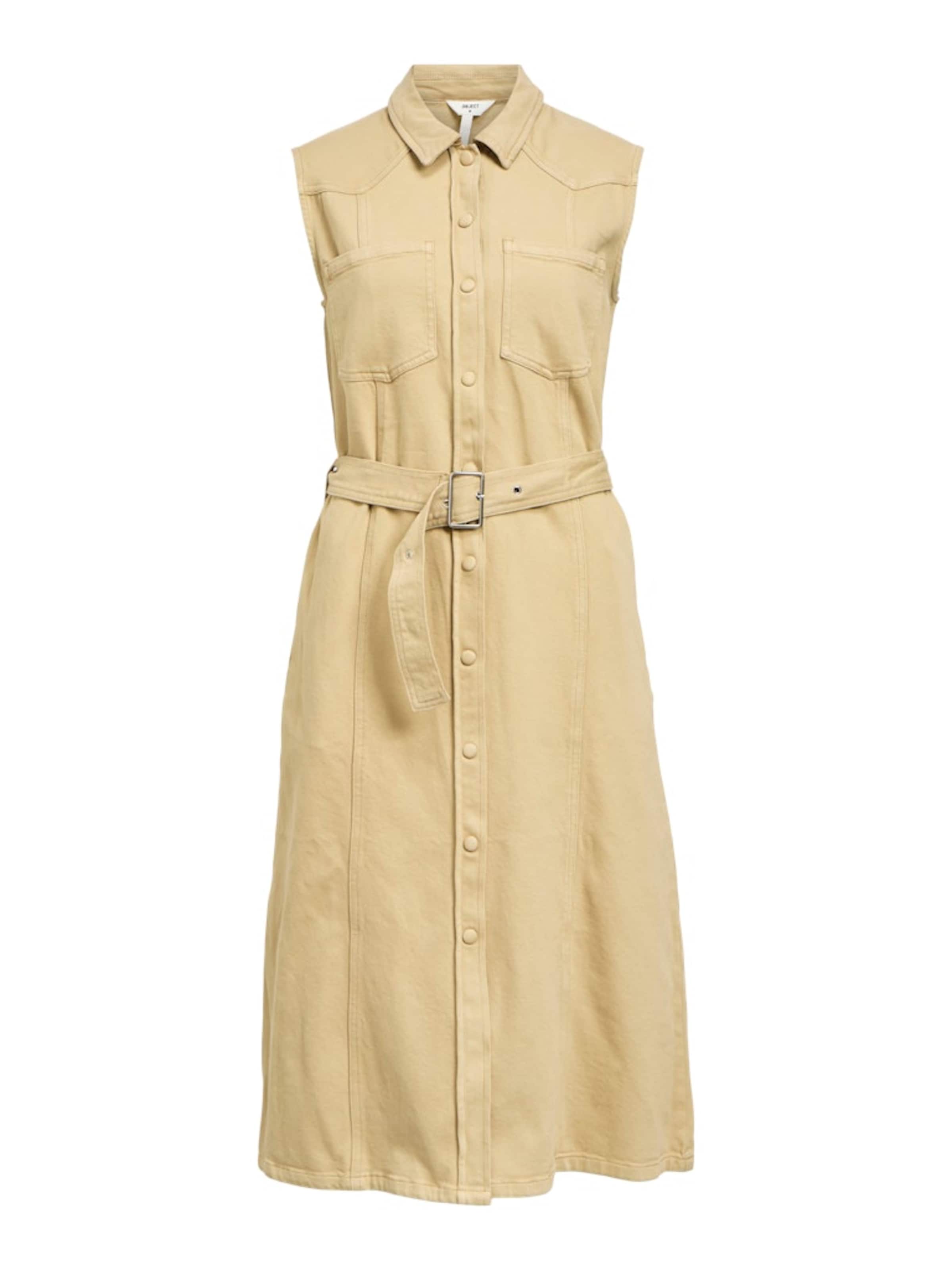 OBJECT Košilové šaty 'OBJAviana' – béžová: přední strana